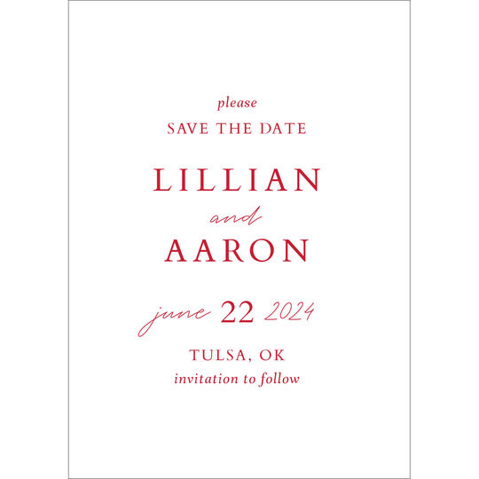 Classic Save the Date Cards